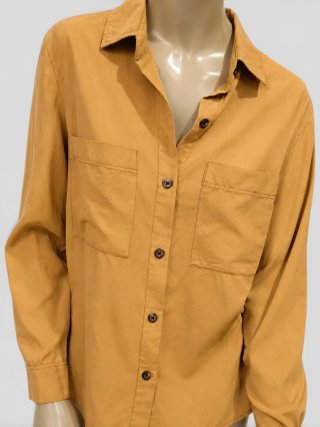 Camisa Mostaza Mujer Bershka Talla S