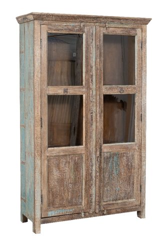 Vetrina in legno massiccio riciclato con finitura
