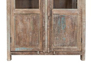 Vetrina in legno massiccio riciclato con finitura