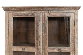 Vetrina in legno massiccio riciclato con finitura