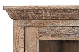 Vetrina in legno massiccio riciclato con finitura