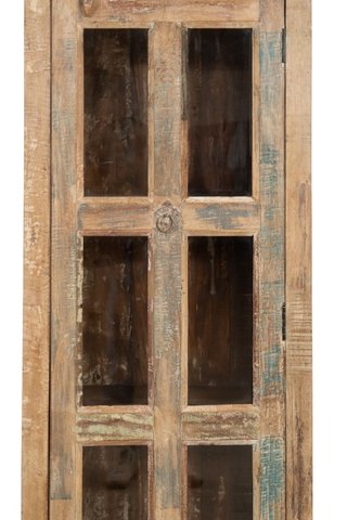 Vetrina in legno massiccio riciclato con finitura