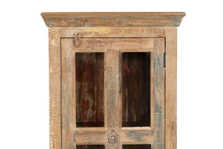 Vetrina in legno massiccio riciclato con finitura