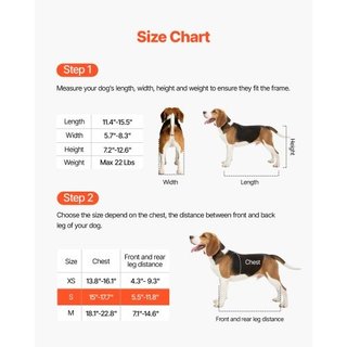 Carrozzina per cani per zampe posteriori, regolabi
