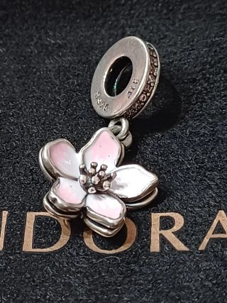 Charm Pandora Fiore Ciliegio Rosa Argento
