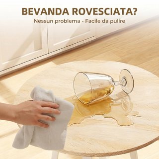 Mesa alta redonda con estante, mesa moderna para c