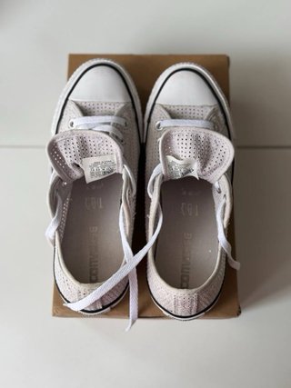 Zapatillas Converse Beige Perforadas Talla 38