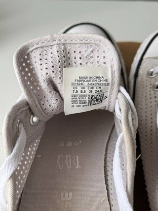 Zapatillas Converse Beige Perforadas Talla 38