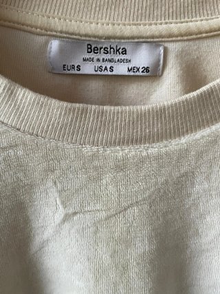Sudadera beige cropped