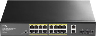 CUDY GS1018PS2 Switch 16 puertos PoE+ 2 SFP 200W
