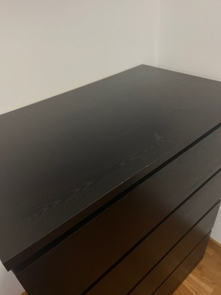 Cómoda MALM 4 cajones IKEA (negro)