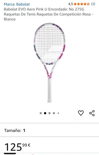 Raqueta Babolat Evo Aero Lite