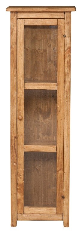 Vetrinetta Country in legno massello di tiglio fin