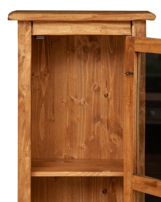 Vetrinetta Country in legno massello di tiglio fin