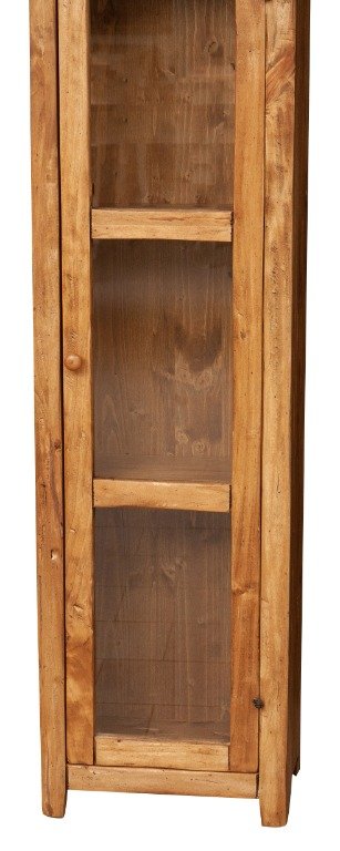 Vetrinetta Country in legno massello di tiglio fin