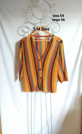 Blusa Zara T/M Sisa 54 Largo 56