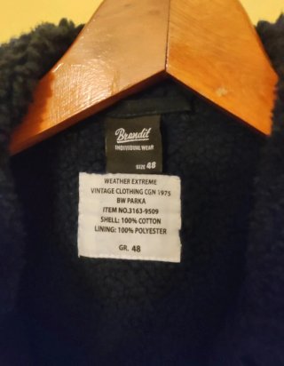 Parka Brandit Azul Marino con Forro Polar