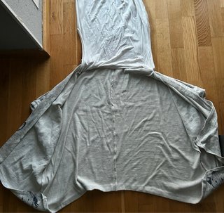 Chaqueta doble gris y blanca talla única