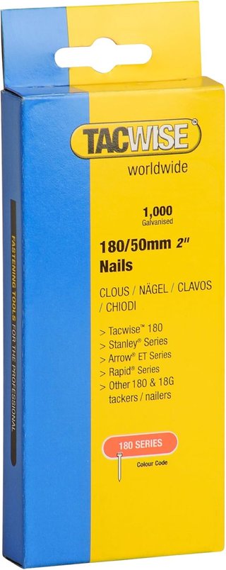 Clavos galvanizados Tacwise 1156, tipo 18G / 50 mm
