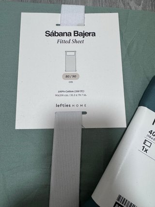 Sábana bajera y funda almohada