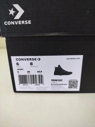 Converse All Star Piel Negra