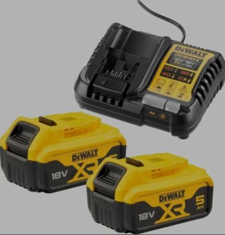 Kit 2 Batterie 18V 5Ah + Caricatore DEWALT