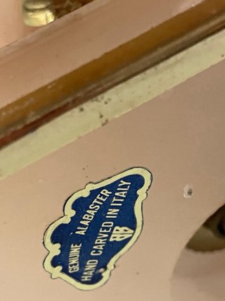 Lampada da tavolo in alabastro e vetro