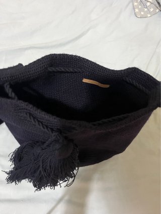 Bolso Wayuu azul tejido a mano