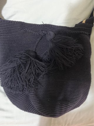 Bolso Wayuu azul tejido a mano