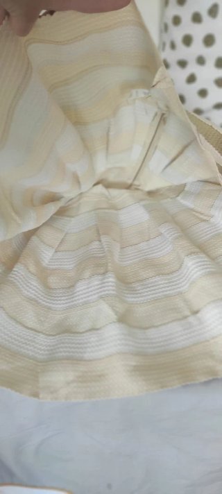 Vestido LANER corto dorado y blanco