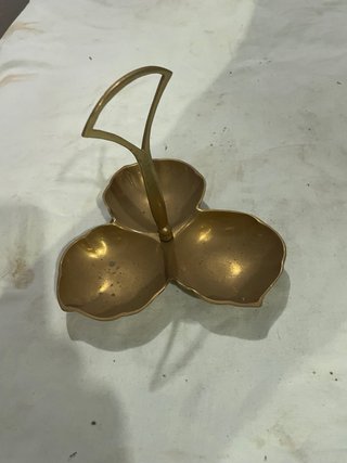 Porta caramelle in ottone a 3 scomparti