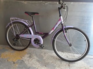 Bicicleta Paseo Barra Baja Morada 24”