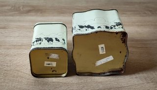 Set Scatole di Latta Vintage Litografate  Mucche