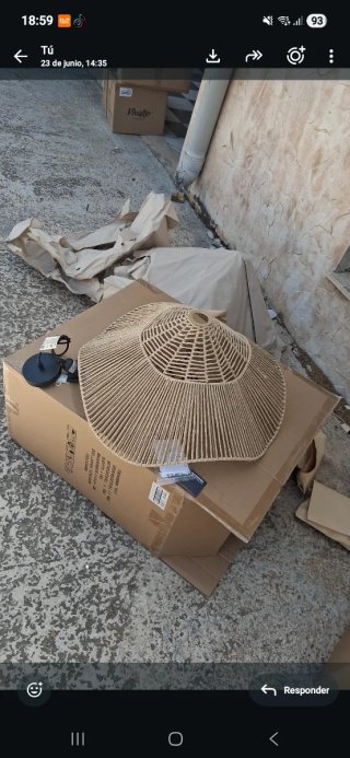 Lámpara colgante tejida 60cm