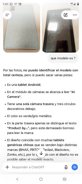 Tablet Android Verde Placa Quemada.