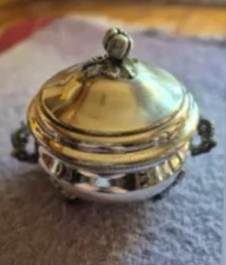 Juego antiguo de plata (Alpaca) con sello calidad.