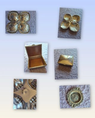 Juego antiguo de plata (Alpaca) con sello calidad.