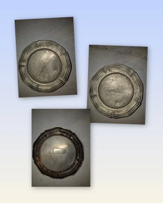 Juego antiguo de plata (Alpaca) con sello calidad.