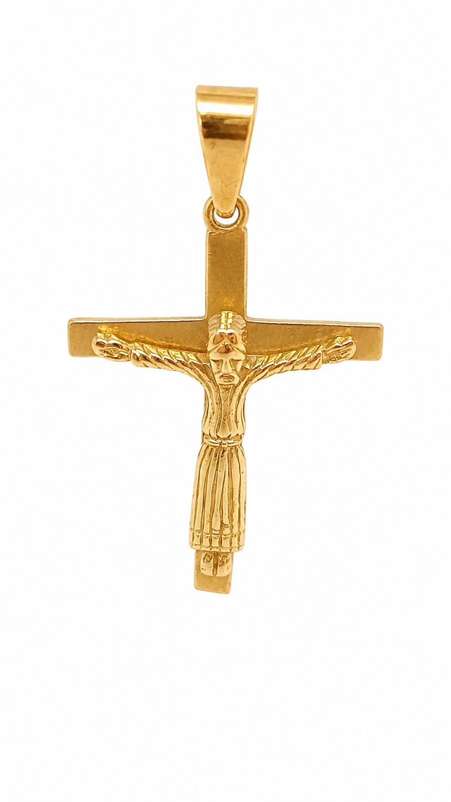 J-0880 Colgante Cruz Oro 18K