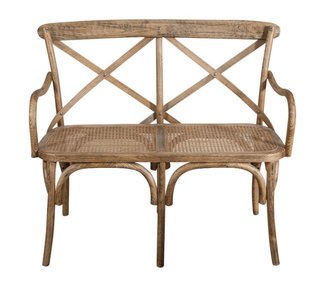 Divanetto a due posti stile Thonet finitura noce c
