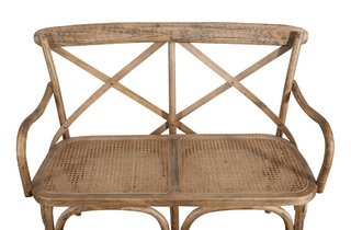 Divanetto a due posti stile Thonet finitura noce c