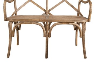 Divanetto a due posti stile Thonet finitura noce c