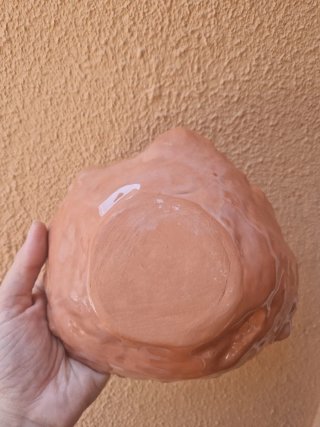 Cuenco flor cerámica artesanal