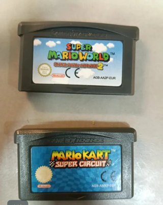 Juegos GBA Super Mario World 2 y Mario Kart
