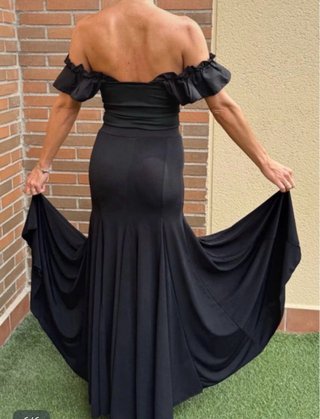 Falda flamenca ensayo negra TU