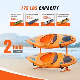 Porta Kayak Autoportante, Supporto per 2 Kayak