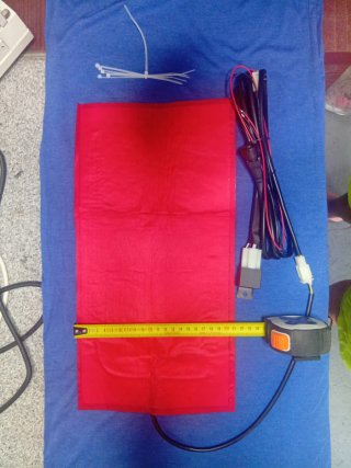 Manta térmica asiento calefactable moto