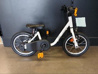 Bicicleta 14 pulgadas niños 3-5 Años Discover 100 Blanco