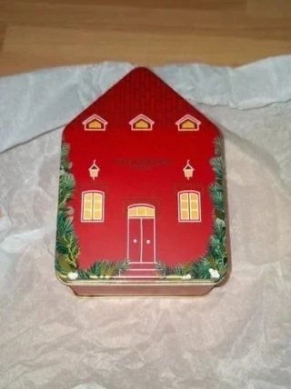 Scatola Latta Yves Rocher Natale Casa Rossa