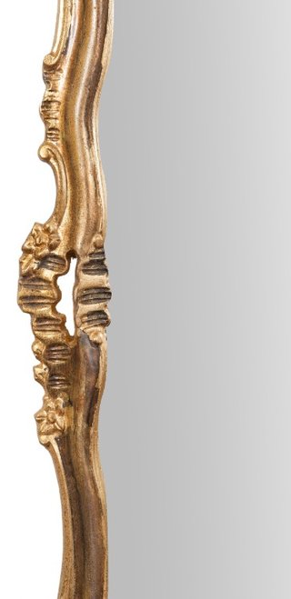 Specchiera da parete in legno con finitura in fogl